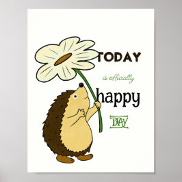 Igelkott med blomma poster