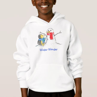 Igelkott med snögubben tee shirt