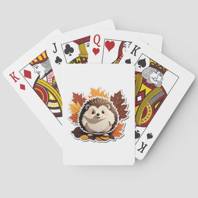 Igelkott Mysig Skogs Liv Casinokort (Baksidan)