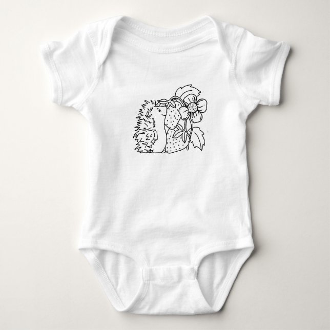 Igelkott och jordgubbar t shirt (Framsida)