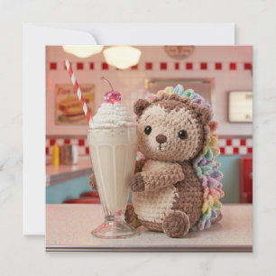 Igelkott och Milkshake Tom Julkort