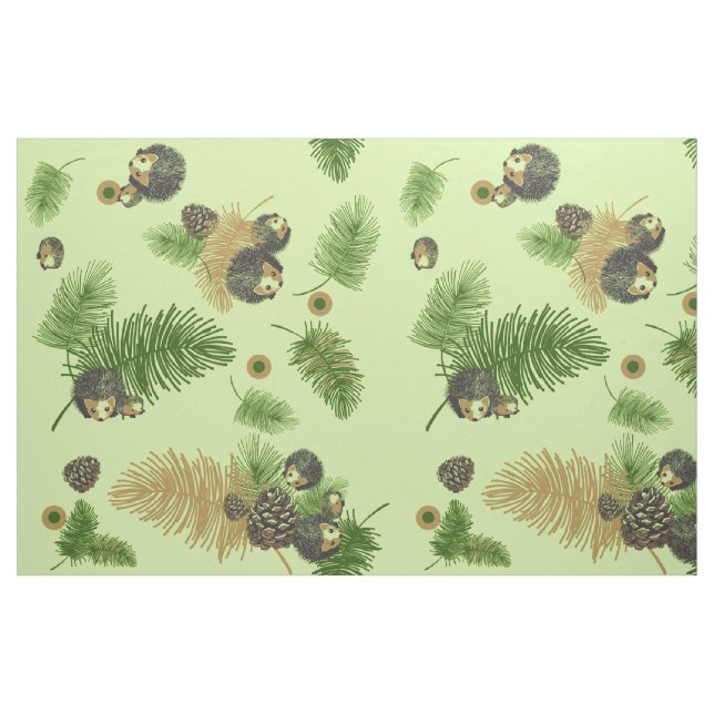 Igelkott- och Pinecones tyg (Fat Quarter)