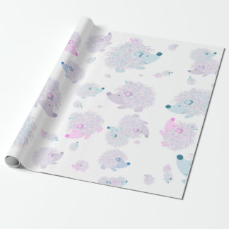 Igelkott som slår in papper presentpapper