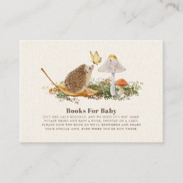 Igelkott Svamp Fjäril Böcker För Baby Shower Tilläggskort