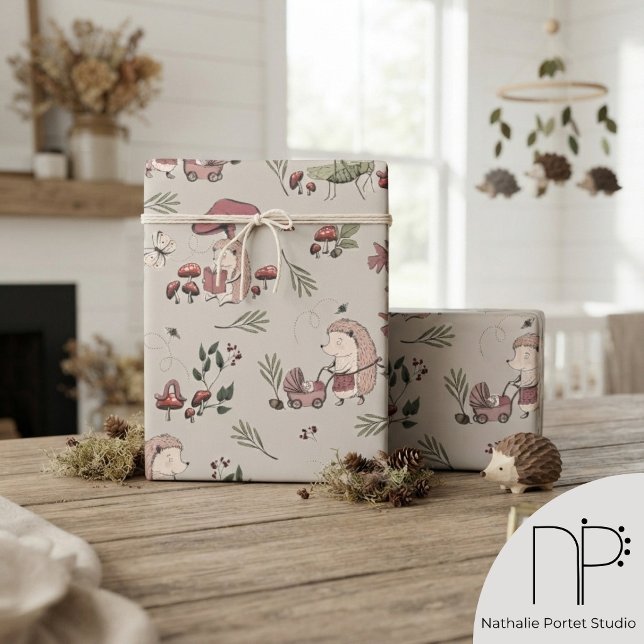 Igelkott Toile Barn  Presentpapper (Skapare uppladdad)