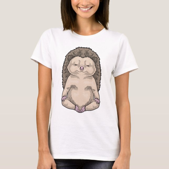 Igelkott Yoga Fitness Meditation T Shirt (Framsida)