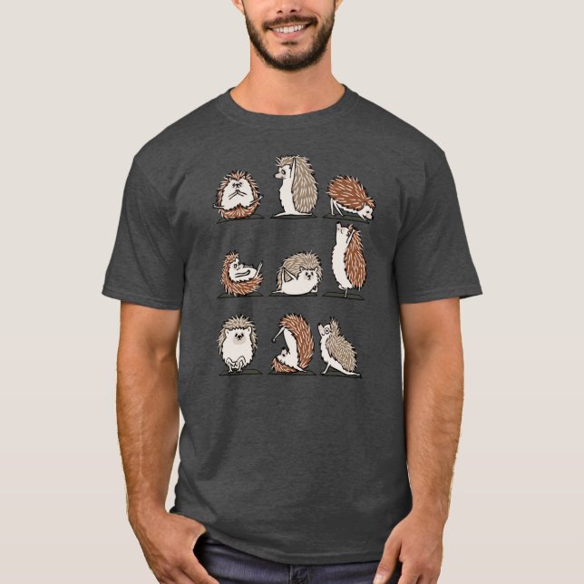 Igelkott Yoga roliga vänner T Shirt (Framsida)