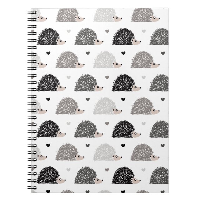 Igelkottar och hjärtor anteckningsbok (Framsidan)