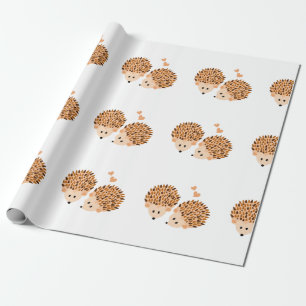 Igelkottillustration Presentpapper