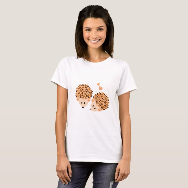 Igelkottillustration T Shirt (Hel framsida)