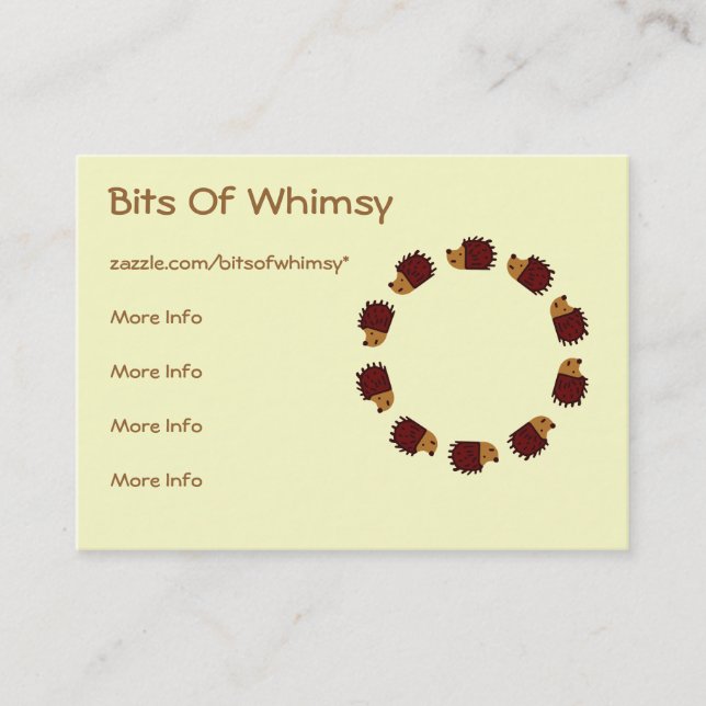 Igelkottkorsning! Visitkort (Framsida)