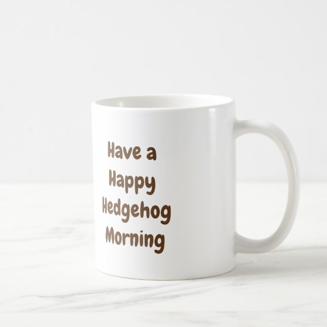 Igelkottmorgon med en kopp av kaffe, (Höger)