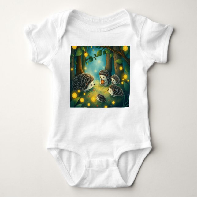  Igelzauber im Lichterwald T Shirt (Framsida)