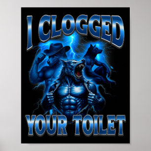 Iggel i toaletten rolig alpha varg meme dum poster