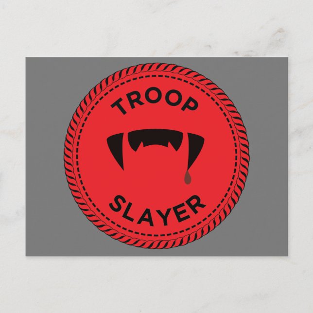 IGGPPCamp 2020 Troop Pride Badge Postcard Teeth Vykort (Framsida)