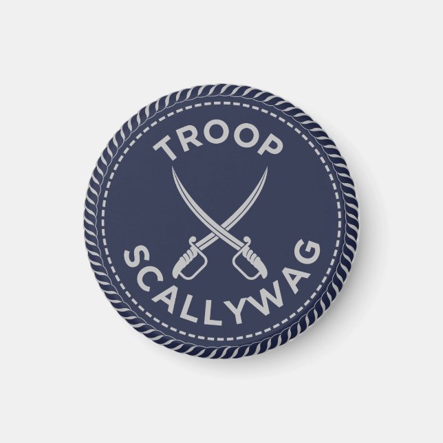 IGGPPCamp 2022 Troop Pride Magnet blue (Framsidan)