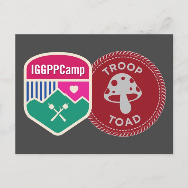 IGGPPCamp 2022 Troop Pride Postcard red Vykort (Framsida)