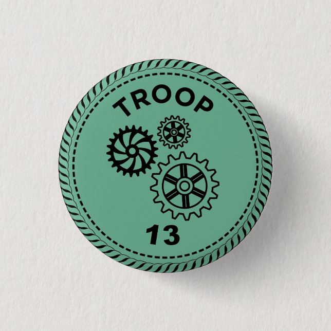 IGGPPCamp 2023 Troop 13 Button Knapp (Framsida)