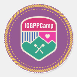IGGPPCamp-etikett Runt Klistermärke