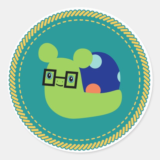 IGGPPCamp Snigel Mascot Sticker Runt Klistermärke (Framsida)