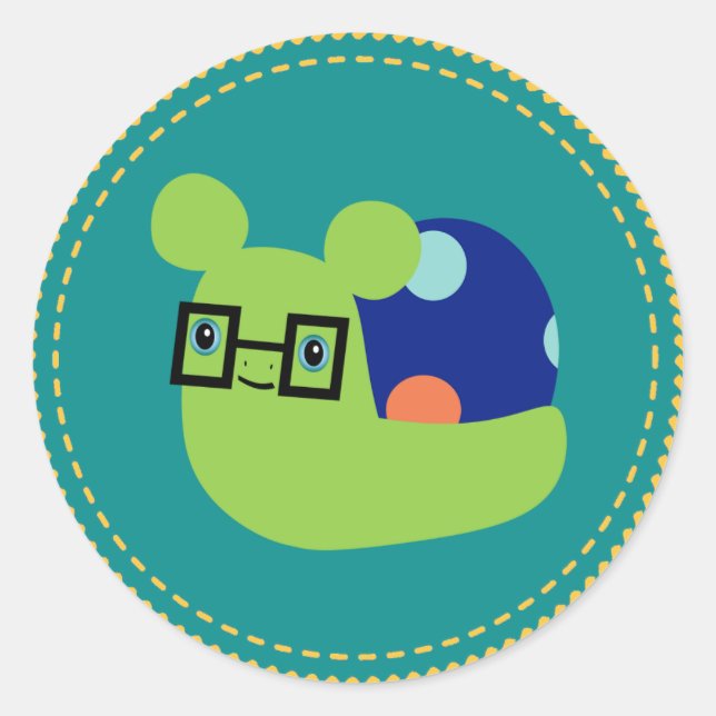 IGGPPCamp Snigel Mascot Sticker Runt Klistermärke (Framsida)