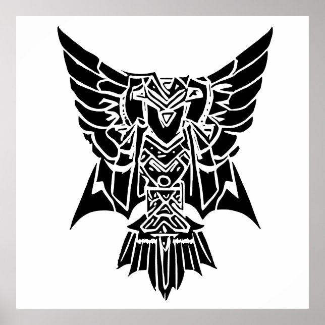 Iggy, Aztec Stil Abstrakt Healing Eagle Poster (Framsidan)