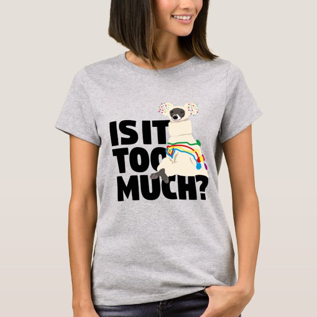 Iggy-is-it-it-for-Much-Black-Text T Shirt (Framsida)