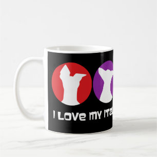 Iggy Stil Retro I Kärlek Min italienska Greyhound Kaffemugg