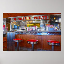 Iggy's Diner interiör, Carthage, Missouri Poster