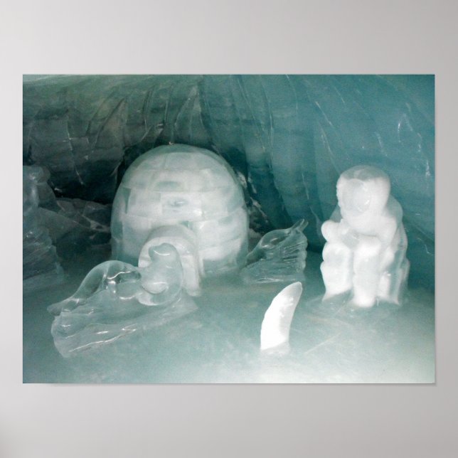 Igloo och eskimå i is poster (Framsidan)