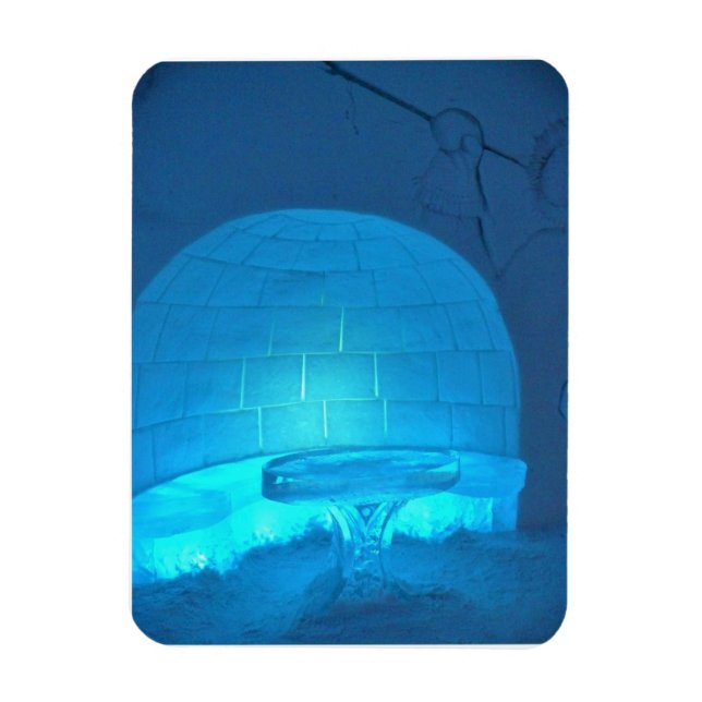 Igloo Room at Hotel de Glace, Quebec, Kanada Magnet (Vertikal)
