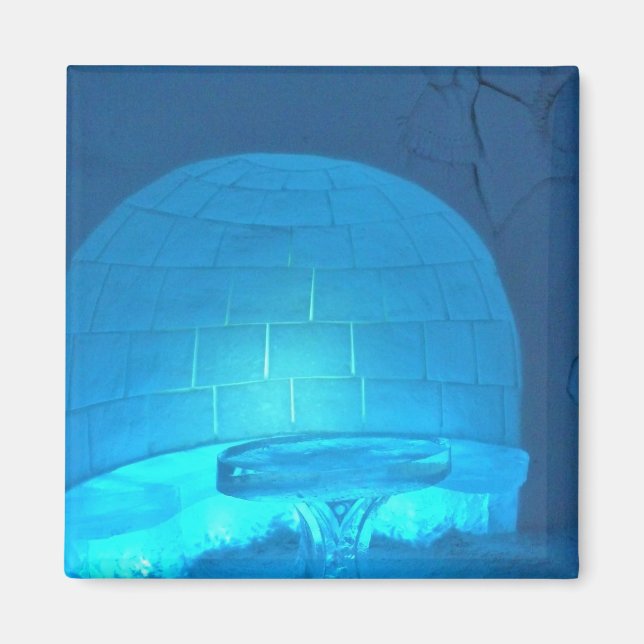 Igloo Room at Hotel de Glace, Quebec, Kanada Magnet (Framsidan)