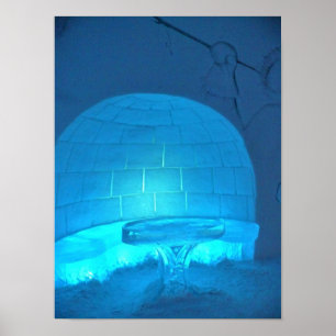 Igloo Room at Hotel de Glace, Quebec, Kanada Poster