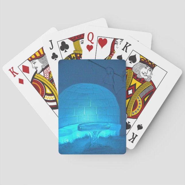 Igloorummet på Hotel de Glace, Quebec, Kanada Casinokort (Baksidan)