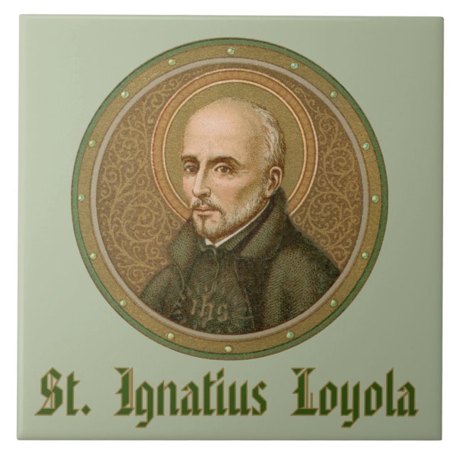 Ignatius av Loyola (BK 050; Stil 1) Kakelplatta (Framsidan)