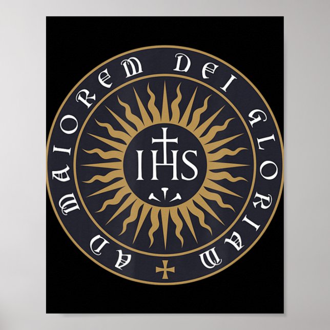 Ignatius of Loyola Society of Jesus Catholic T-Shi Poster (Framsidan)