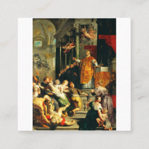 Ignatius syner av Peter Paul Rubens Fyrkantigt Visitkort