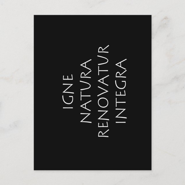 Igne natura renovatur integra vykort (Framsida)