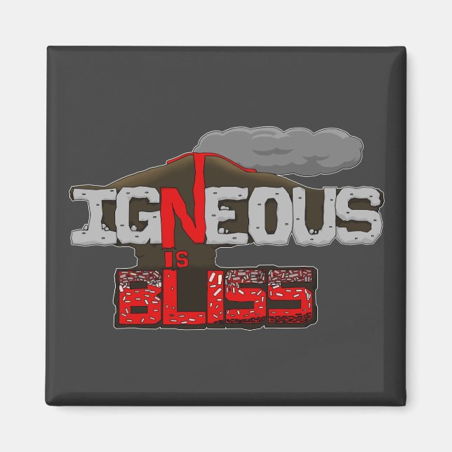 Igneous är Bliss Volcano Magnet (Framsidan)