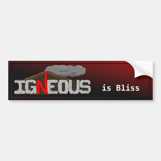 Igneous är salighetvulkanbildekalet bildekal (Framsidan)