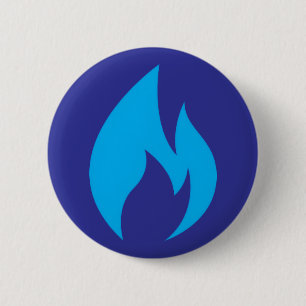 Ignite Blue Flame Button Knapp