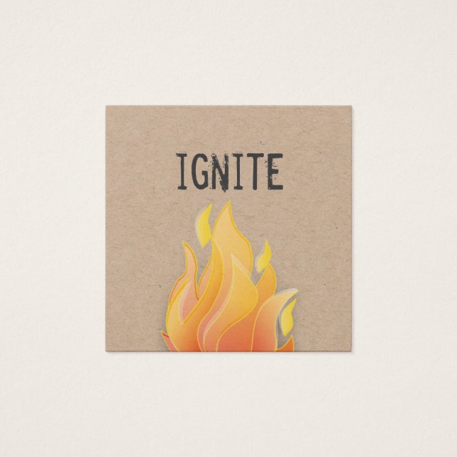 Ignite: Inbjudan Fyrkantigt Visitkort (Framsida)