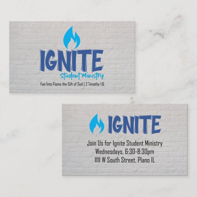 Ignite Inbjudningskort (Fram/baksida)