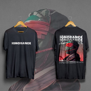IGNORANCE maskerad ansikte Brutalism Streetwear T Shirt