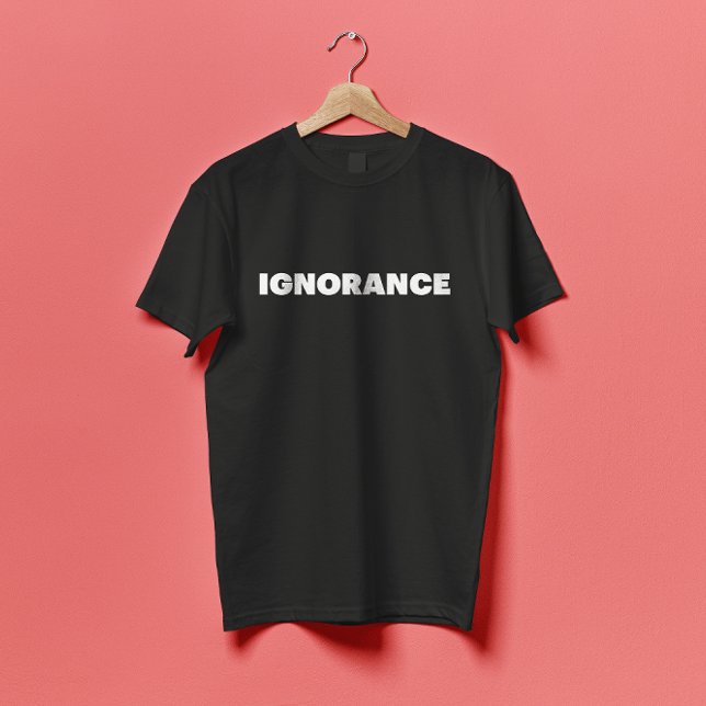IGNORANCE maskerad ansikte Brutalism Streetwear T Shirt (Skapare uppladdad)