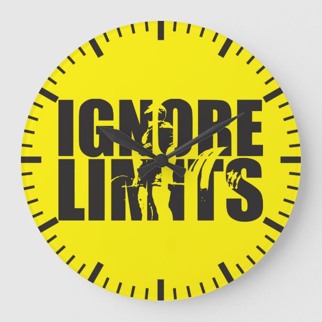 IGNORE LIMITS - Dold - Workout Motivative Stor Klocka (Framsida)