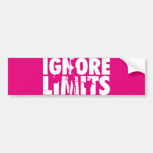 IGNORE LIMITS - Kvinnors viktande motivation Bildekal