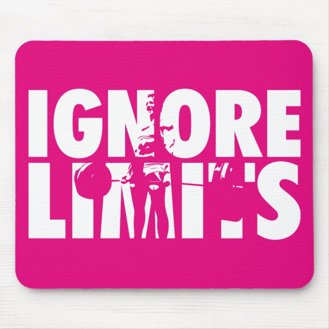 IGNORE LIMITS - Kvinnors viktande motivation Musmatta (Framsidan)