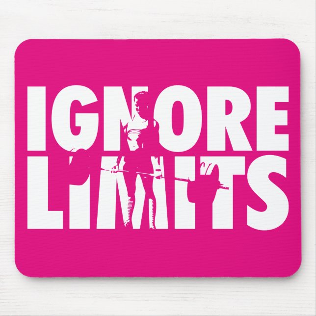 IGNORE LIMITS - Kvinnors viktande motivation Musmatta (Framsidan)