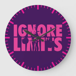 IGNORE LIMITS - Kvinnors viktande motivation Stor Klocka
